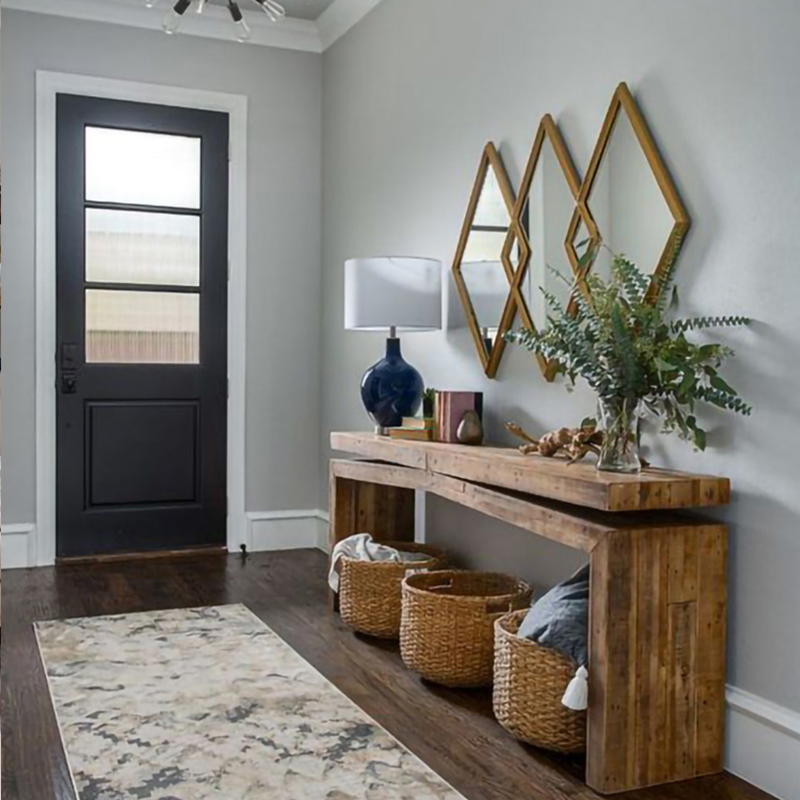 Invisible French Aluminium Slab Wooden Doors with Frame Interior Door for House