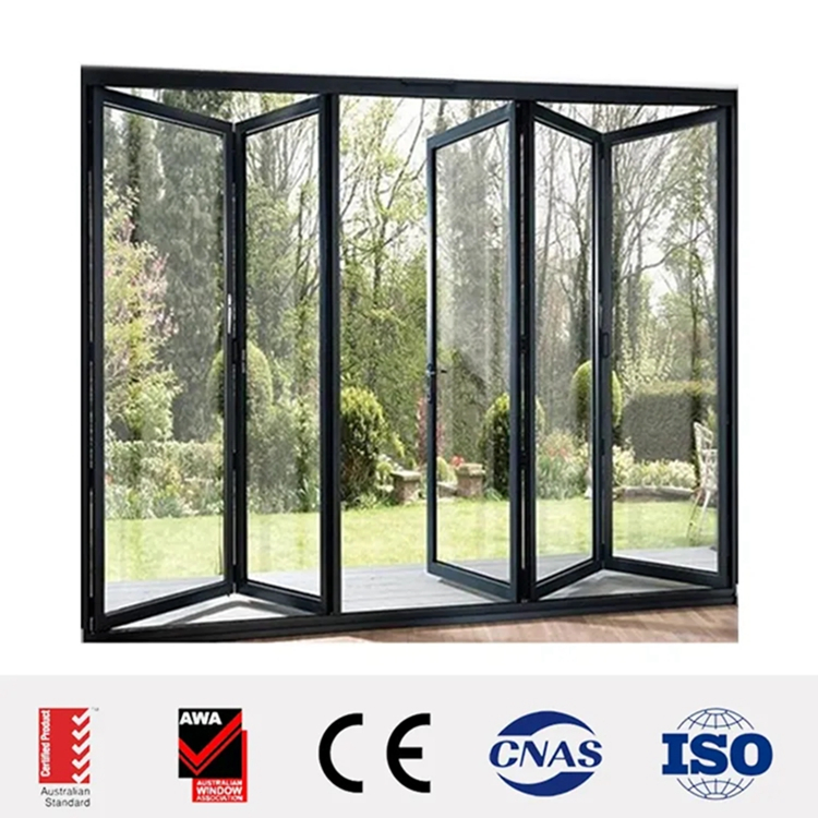 Residential Hurricane Impact Proof Aluminium Bifold Door Storm Resistant Protection Patio Bi Folding Door Folding Glass Doors