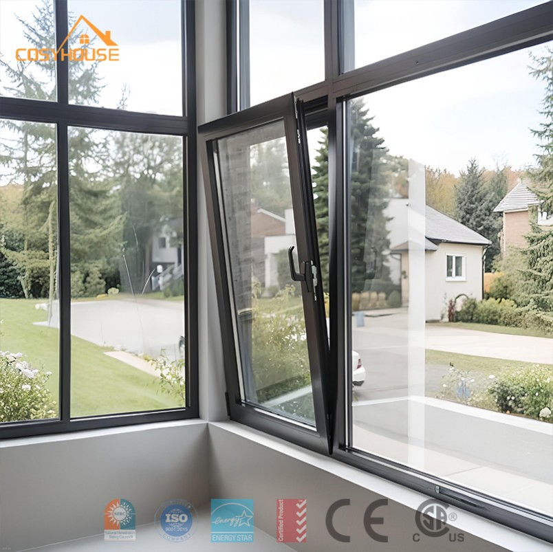 China Aluminum Casement Windows Factory with Custom Size and Color