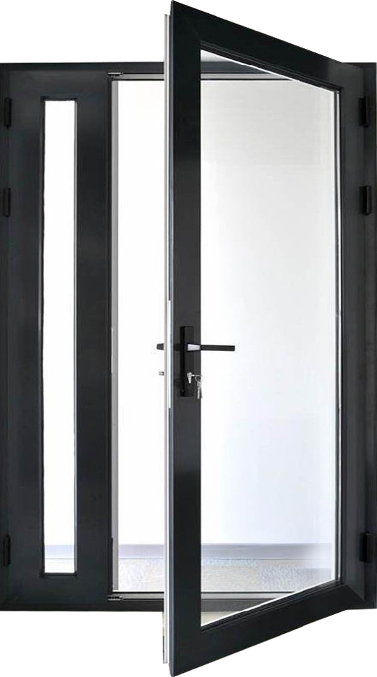 Exterior French Double Doors Laminated Safety Glass Aluminium Casement Door