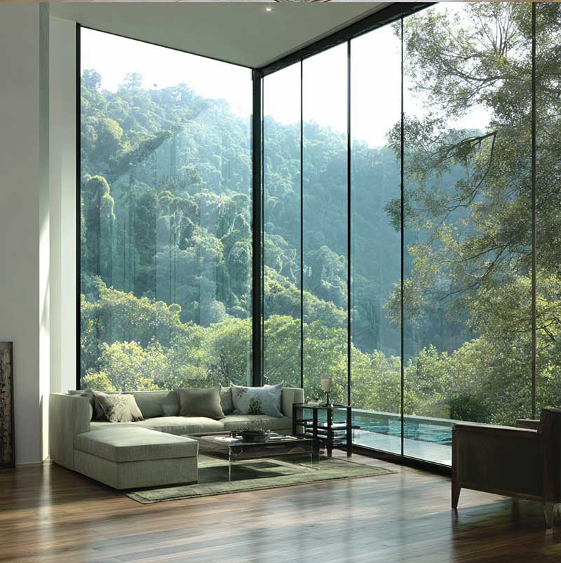 Aluminum Picture Big View Panoramic French Floor to Ceiling Glass Fixed Window