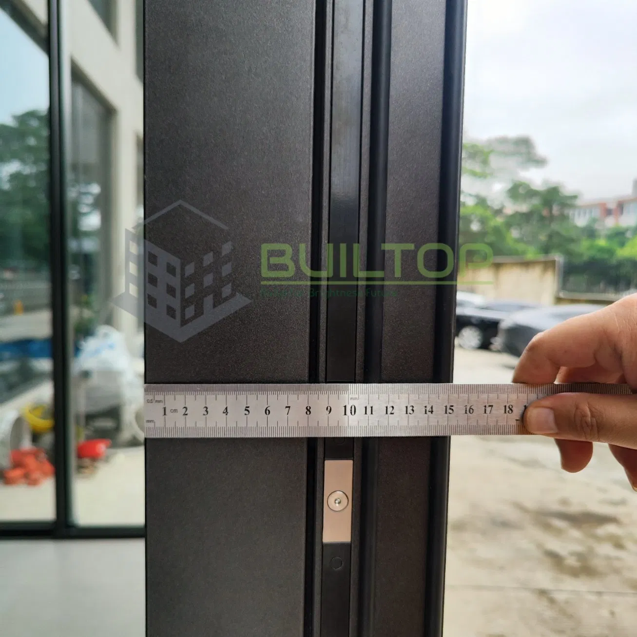 Sliding Glass Door Large Frameless Glass Sliding Door with Storm Weather Aluminum Door