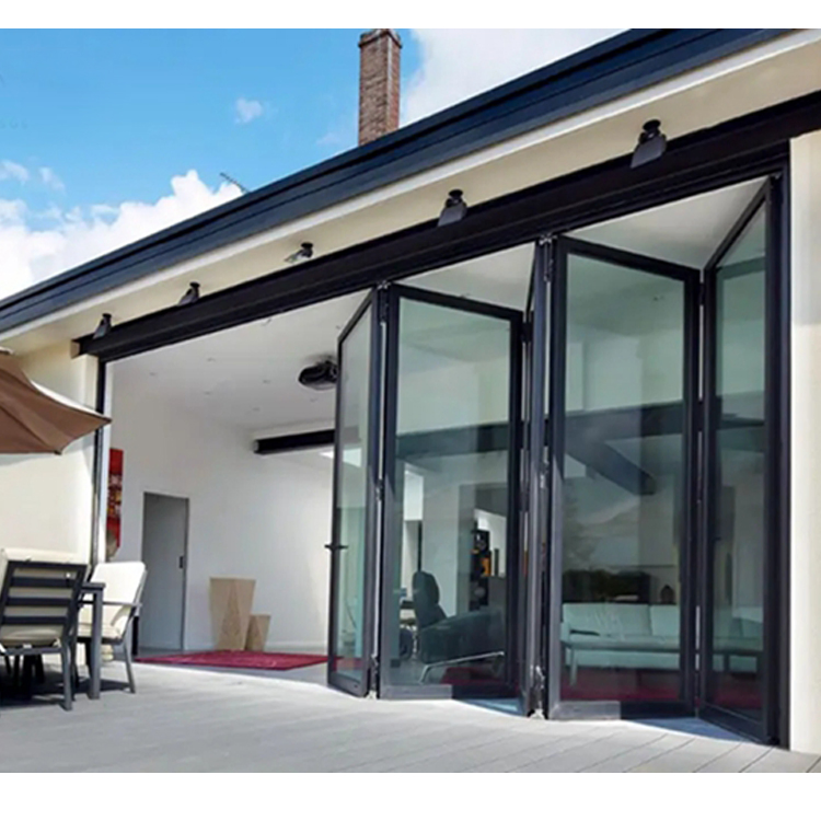 Residential Hurricane Impact Proof Aluminium Bifold Door Storm Resistant Protection Patio Bi Folding Door Folding Glass Doors