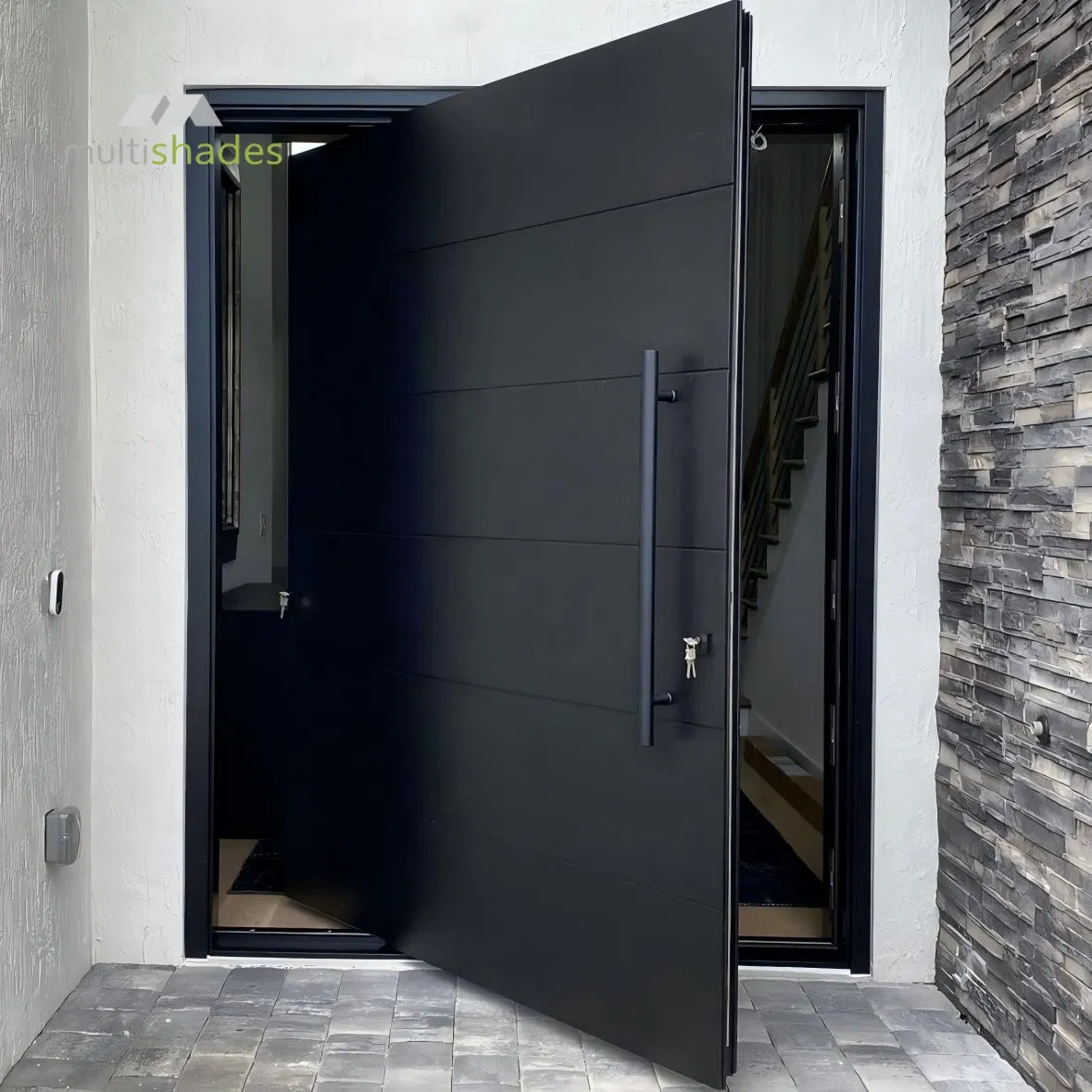Custom Modern Villa Luxury Aluminum Pivot Entry Door High Quality Profile Security Exterior Main Entrance
