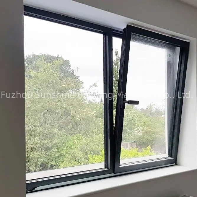 Custom Size Double Glazing Thermal Break Aluminium Profile Single Hung Windows for House