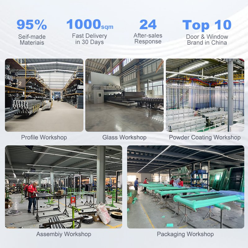 Thermal Break Double Glazed Glass Professional Project Support Aluminium Sliding Door