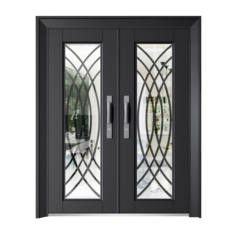 Building Material Modern Style Waterproof Custom-Built Aluminum Profile Balcony Stainless Steel Security Turkey Door Glass Door