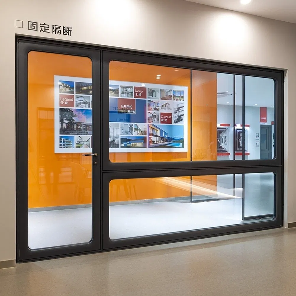 Security Safety Simple Swing Aluminum Single-Leaf Door for Mall Shopfront