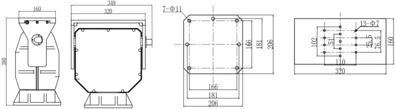 Pan Tilt Dimensions