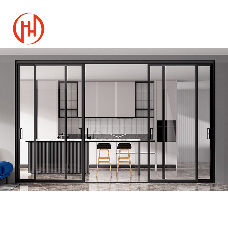 Custom Size Double Glass Door Aluminum Window Extrusion Profile Frame Sliding Door