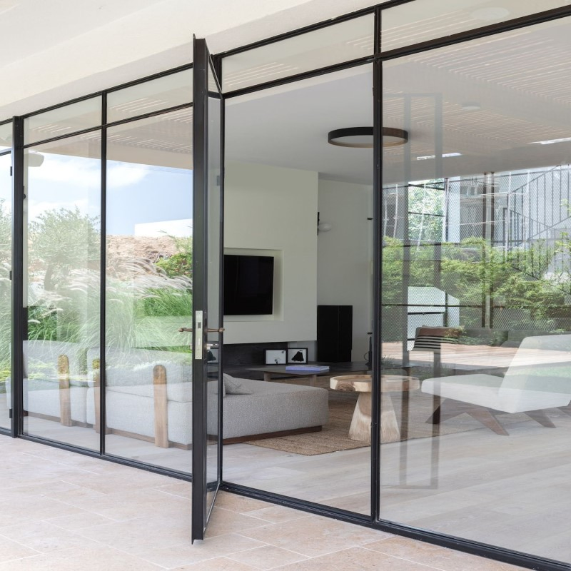 Modern Aluminum Alloy Swing Entry Door for Casement Design