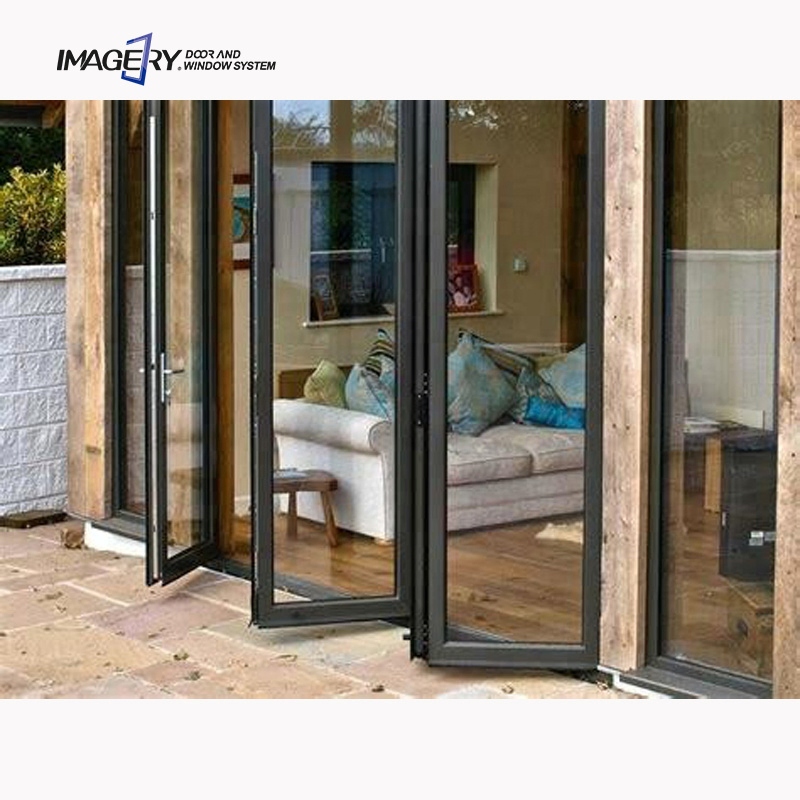 Storm Resistant Protection Patio Bi Folding Aluminium Bifold Door for Residential