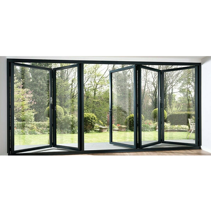 Best Design Hardware Certified Aluminum Frame Bi-Folding Patio Door for Home Shopfront