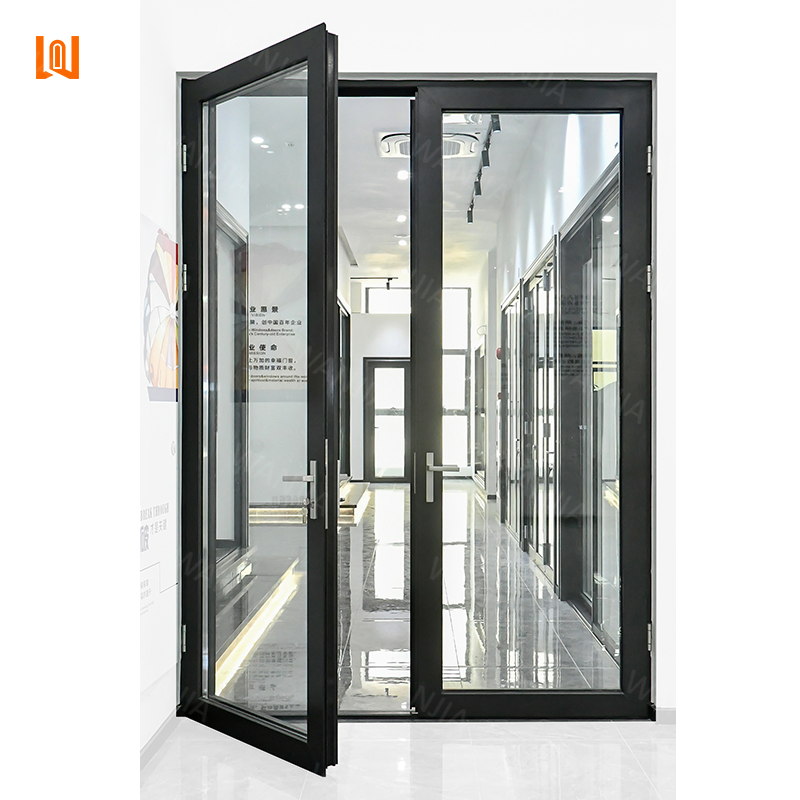 Exterior Home House Custom Front Entry Flush Doors Glass Aluminum French Doors