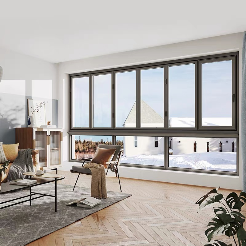 Custom Size Soundproof Aluminum Sliding Window Door for Living Room Balcony Patio