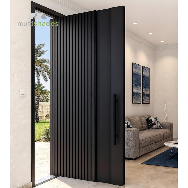 Custom Modern Villa Luxury Aluminum Pivot Entry Door High Quality Profile Security Exterior Main Entrance