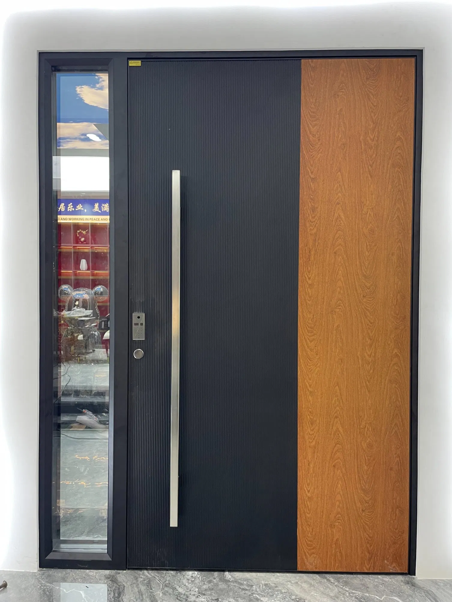 Aluminum Entrance Pivot Door Stainless Steel Double Action Swing Pivot Hinge Entrance Front Doors in Foshan