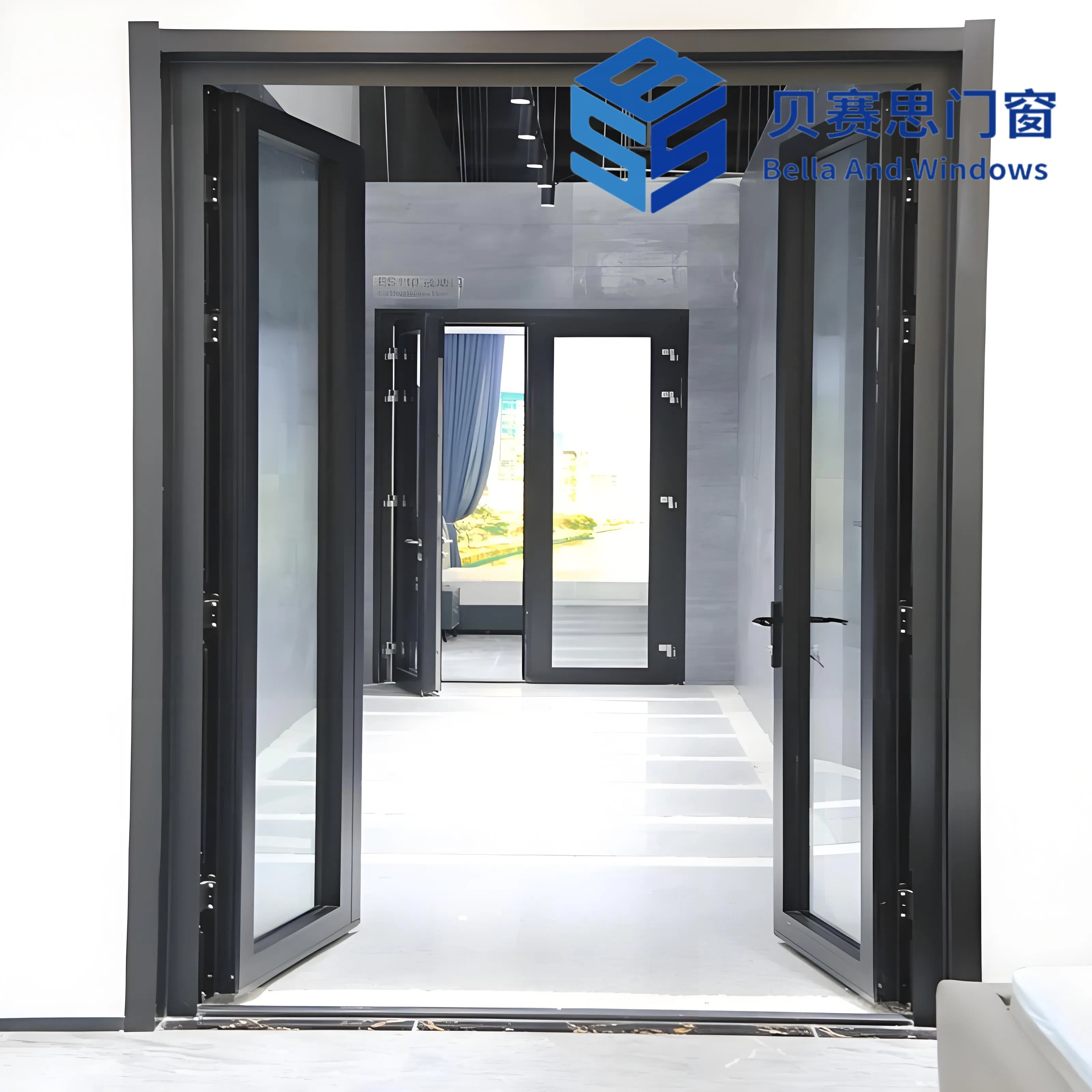 20+ Years Chinese Factory Outlet Triple/Double Glazing Soundproof Anti-Corrosion Aluminum Alloy Exterior Casement/Hinged Door
