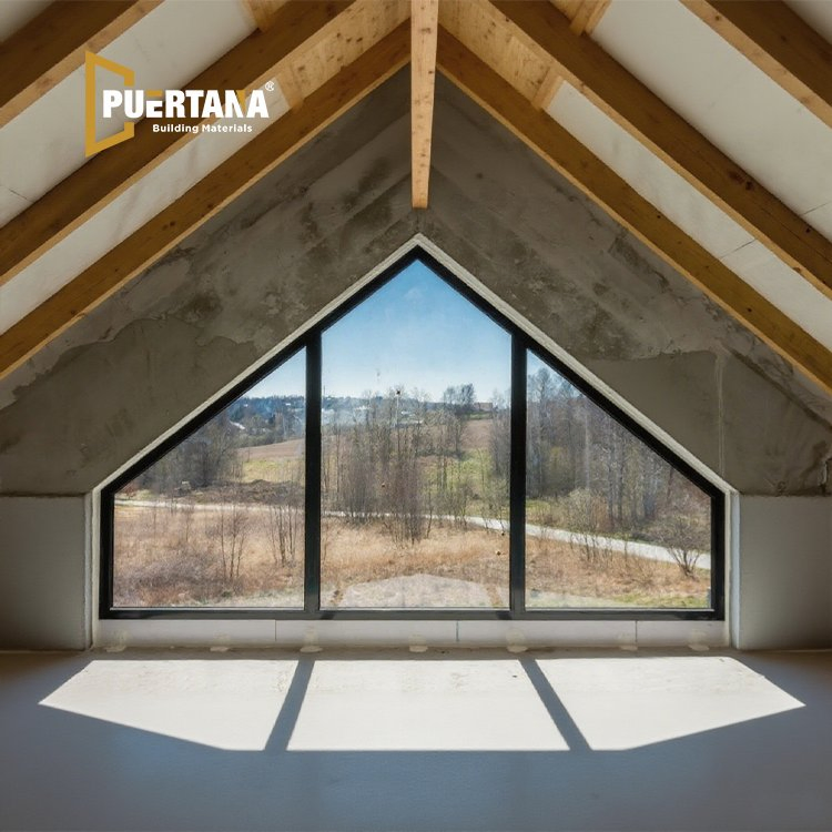 Special Shape Picture Window Angled &amp; Triangle Aluminum Fixed Windows