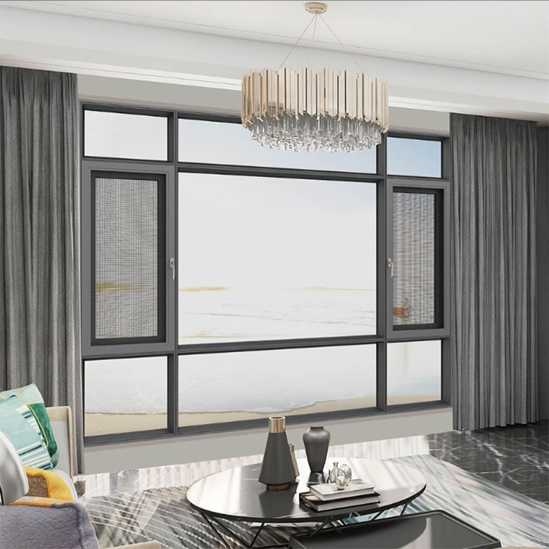 Anti-Theft Aluminum Casement Window Exterior Insulation Windows for Hotel Living Room