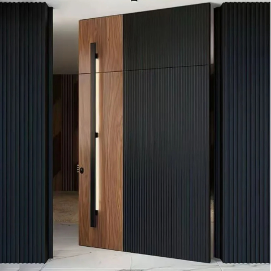 Simple Clever Design Swing Cast Aluminum Metal Door