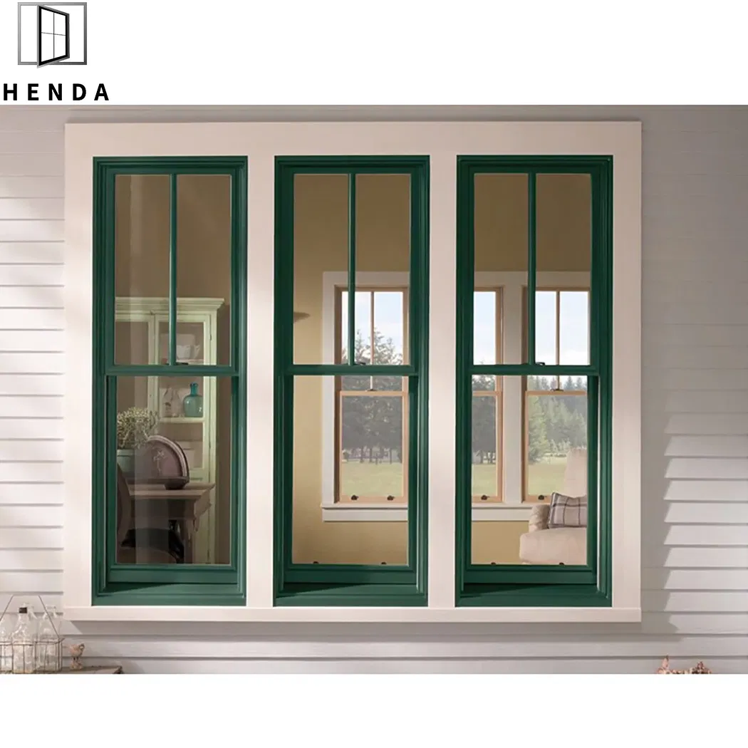 Cheap Price Aluminium/Aluminum/UPVC/PVC Vertical Sliding Grill Design Windows and Doors Casement/Awning/Top Hung/Double/Single Hung Window