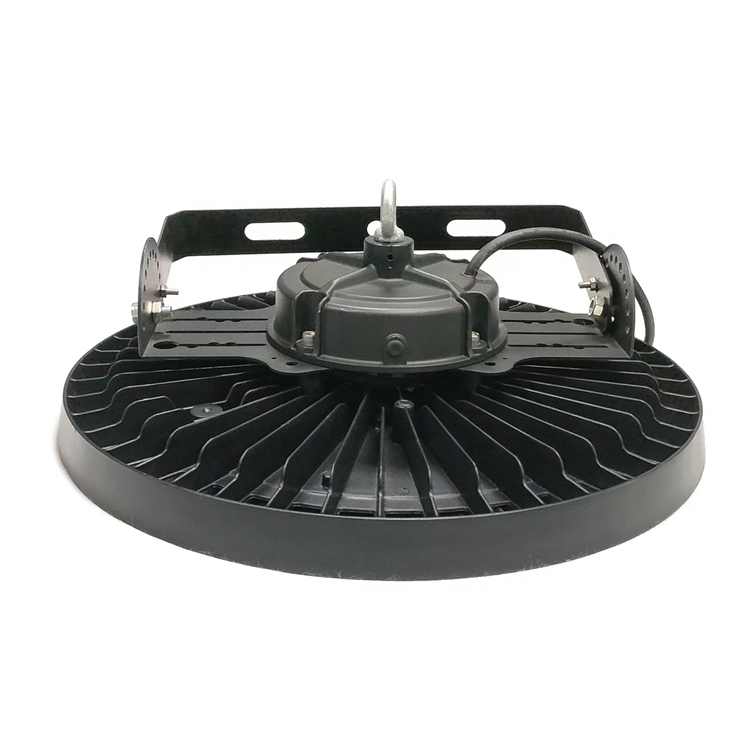 UFO 250 300 Watt U Bracket Surface Mounted High Bay Luminaria Circular DMX Dimmable LED Highbay ETL UL cUL Listed Non Line Voltage 100-277 V 90 Degrees Angle