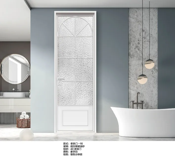 Interior French Style Aluminum Hinged Room Door