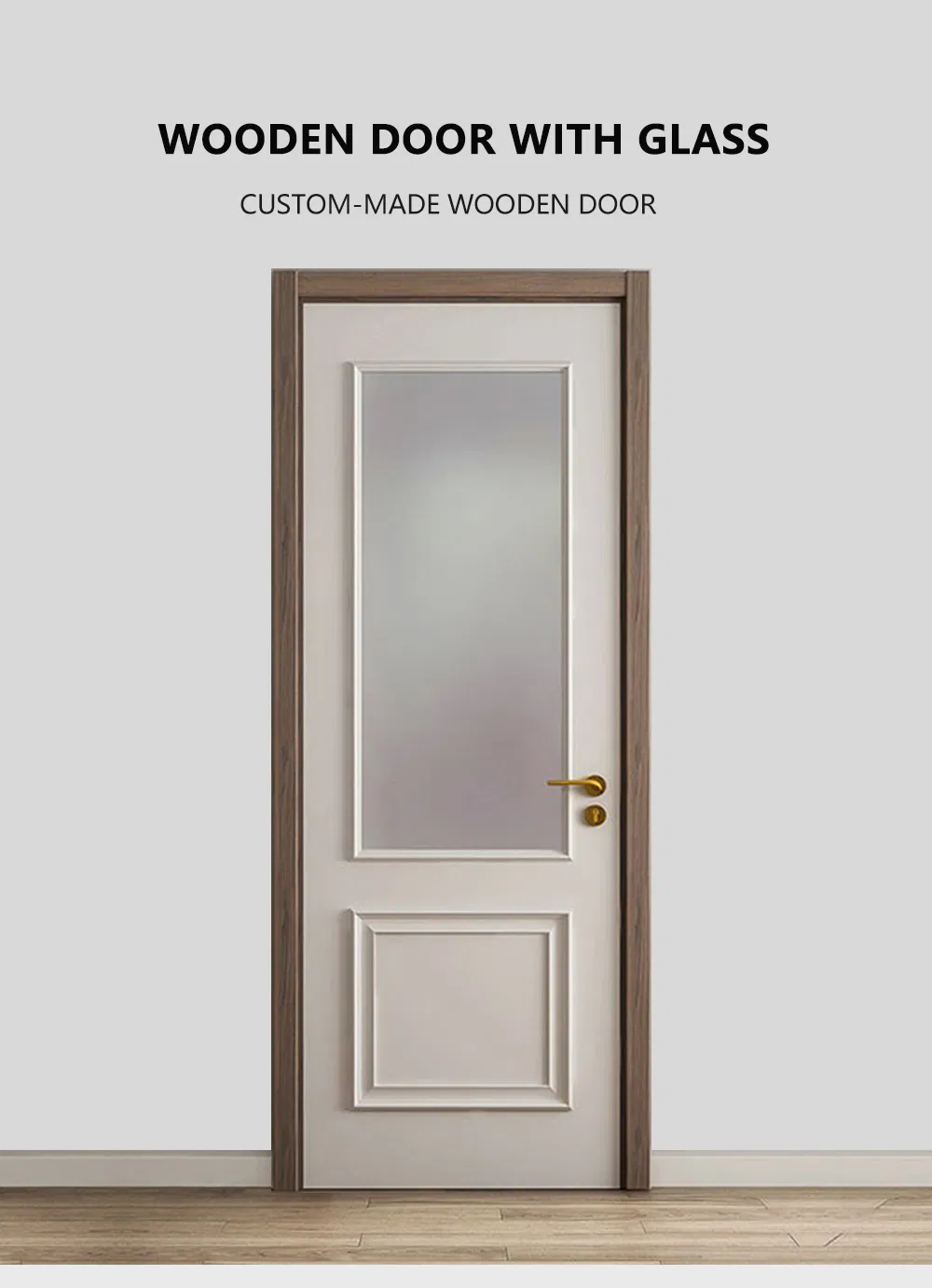 Wooden Glass Door Design 1