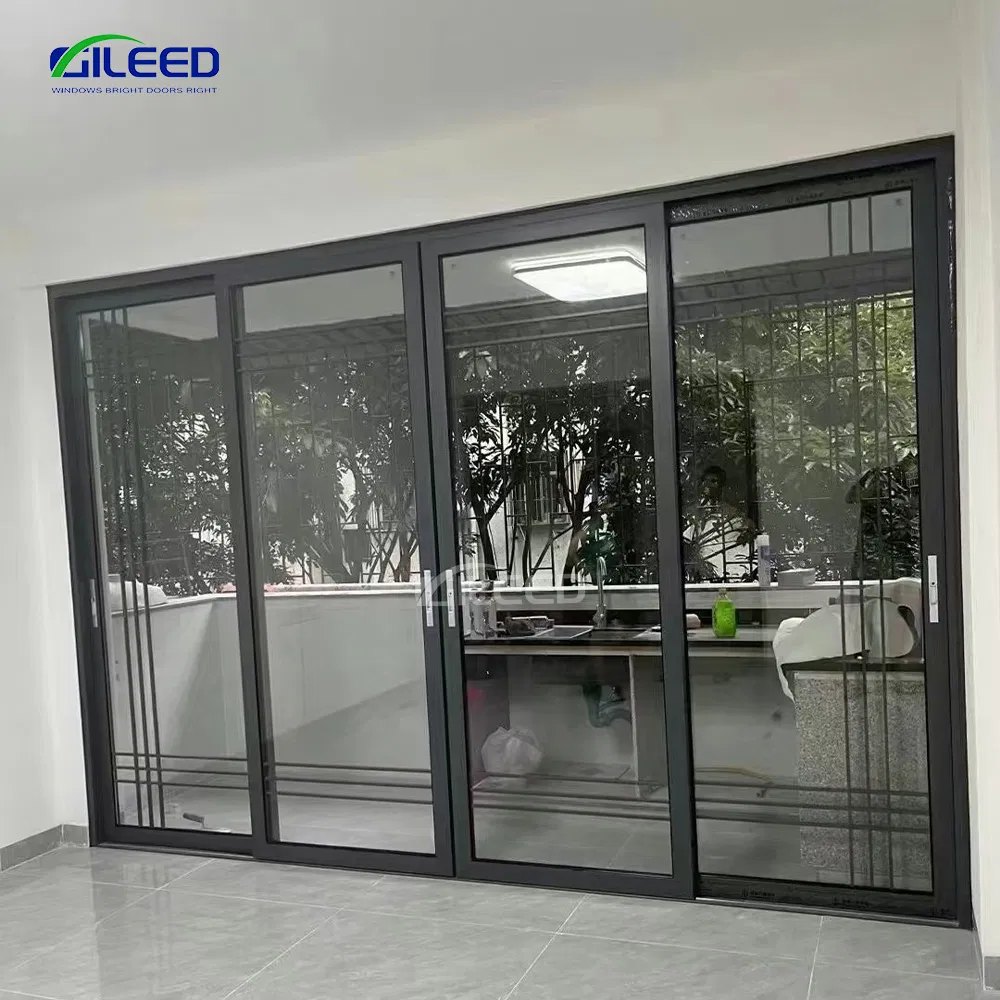Wholesale New Fashion Custom Large Double Glass Sliding Doors Aluminum Profile for Sale