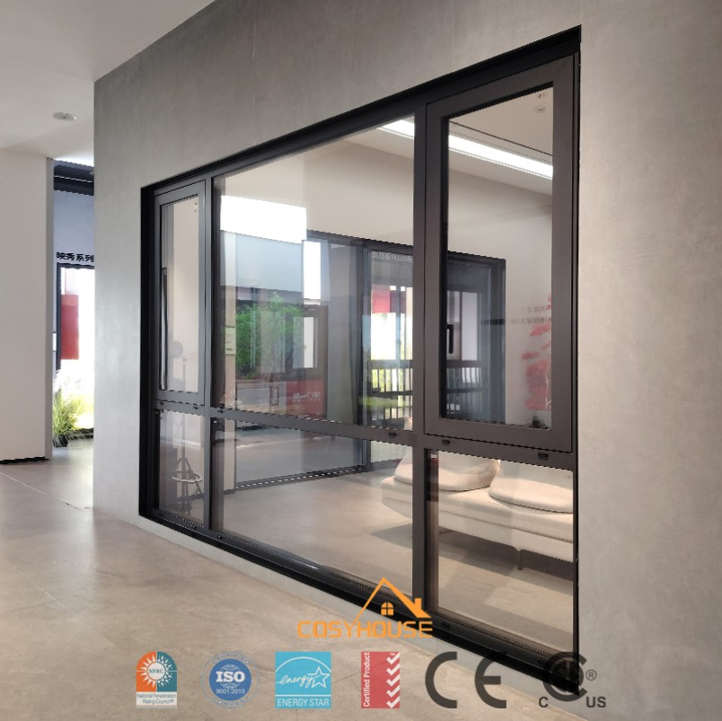 China Aluminum Casement Windows Factory with Custom Size and Color