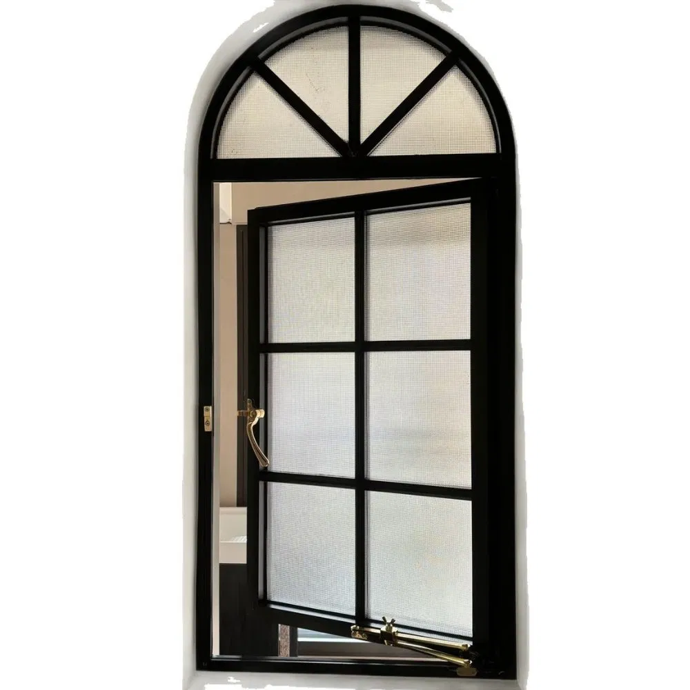 Nfrc Rated Round &amp; Arch Aluminum Windows Custom Sizes Tempered Glass