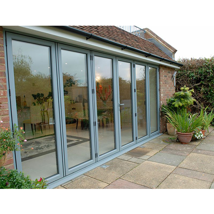 Customized Exterior Strong Alloy Windows Aluminum Bi Folding Doors for Home Shopfront