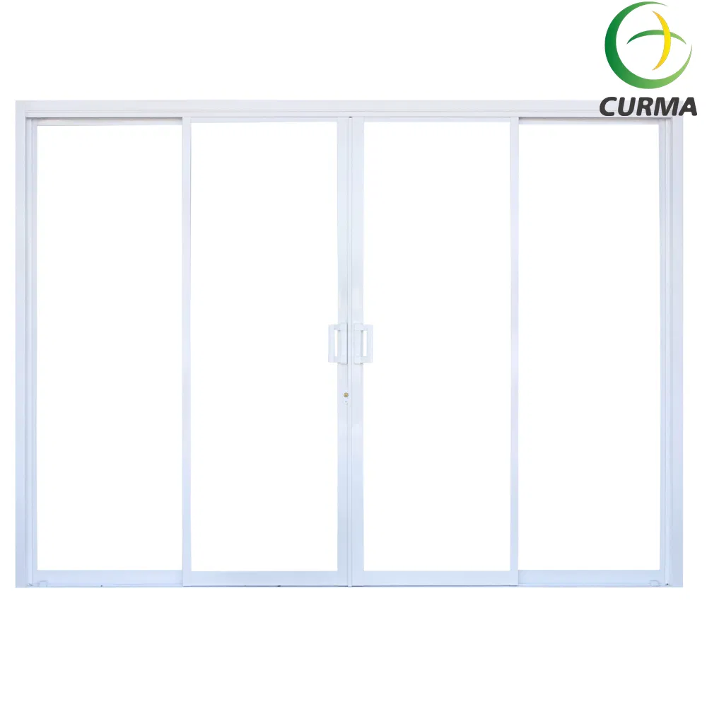 Aluminum French Conservatory Home Stacking Sliding Storm Glass Patio Doors