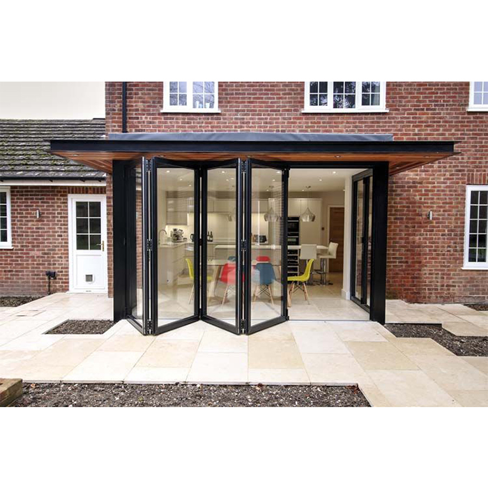 6 Panel Patio Door Design Aluminum Bi-Fold Folding Doors for Home Shopfront