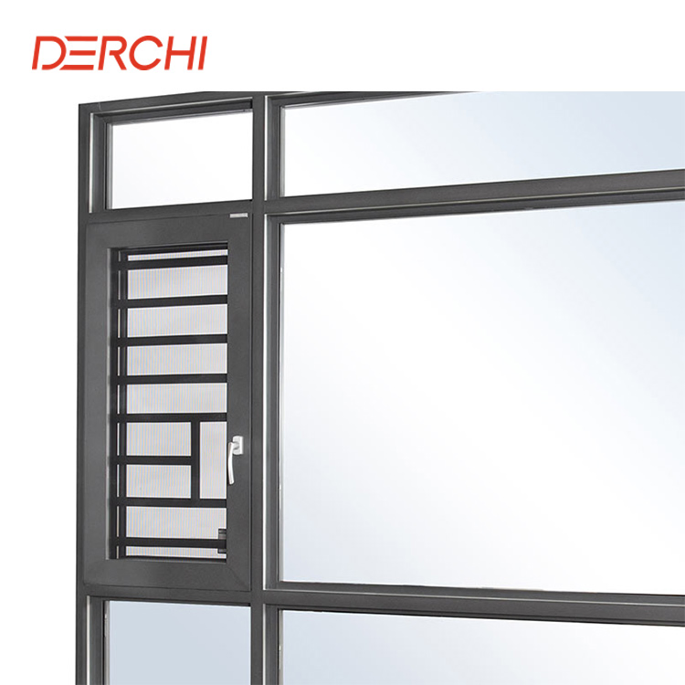 New Design Modern Standard Size Custom Aluminum Frame Swing Bathroom Casement Window Alu Clad Windows