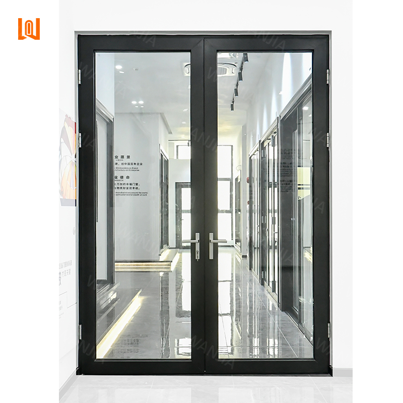 Exterior Home House Custom Front Entry Flush Doors Glass Aluminum French Doors