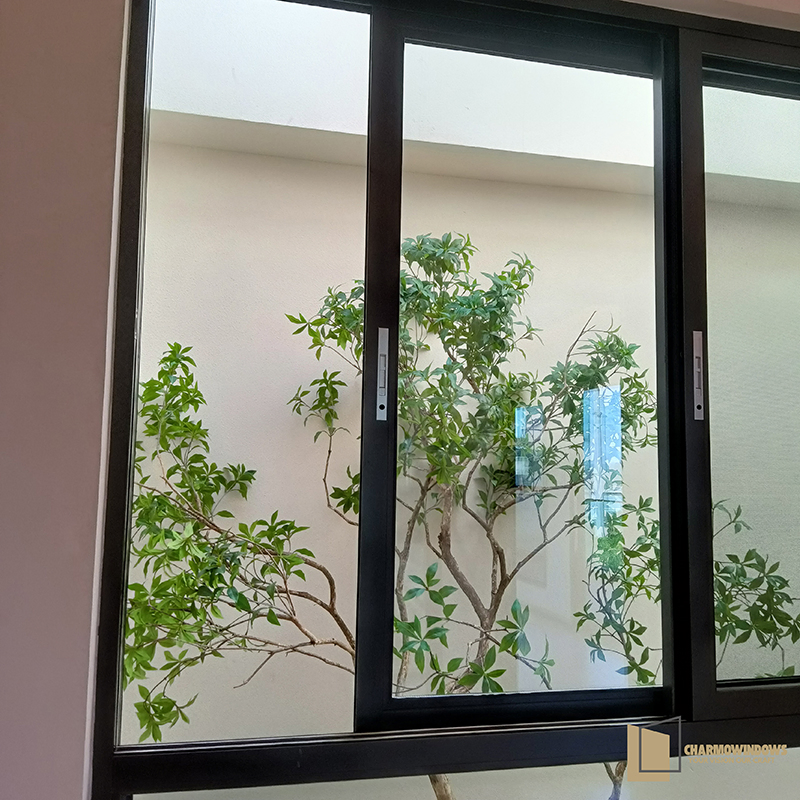 6063-T5 Aluminum Frame Sliding Window with Double Glazed Tempered Glass Low-E Coating Custom Size Options Two Opening Styles Personalized Color