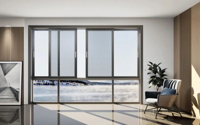 Byy-0105 Double Glazed Tilt Turn Picture Window and Doors Metal Aluminum Glass Fixed Sliding Side Hung Casement Windows