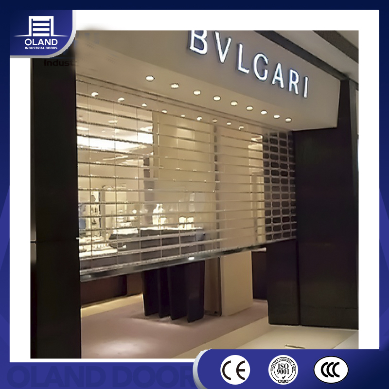 Commercial Transparent Roller Shutter Door Automatic Full Vision Mall Shop Store Shopfront Crystal Roll up Electric PC Rolling Security Aluminum Alloy Door