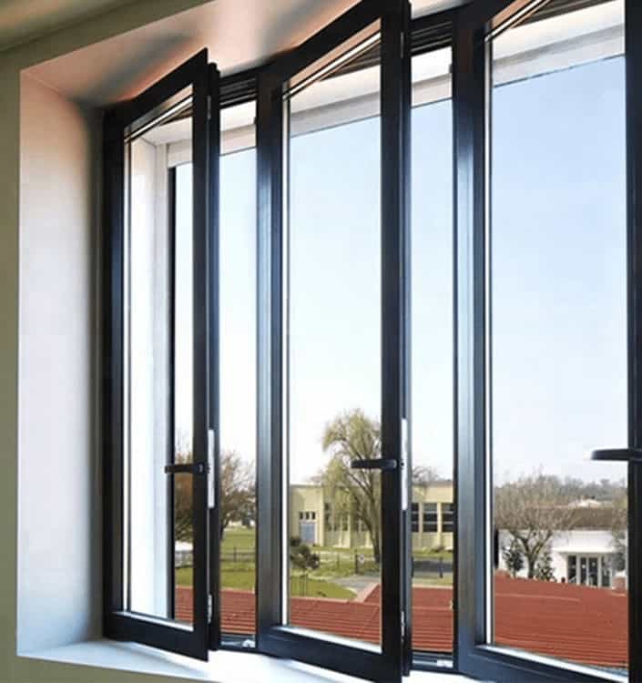 Metal Aluminum Window and Door Custom Sizes Inward Opening