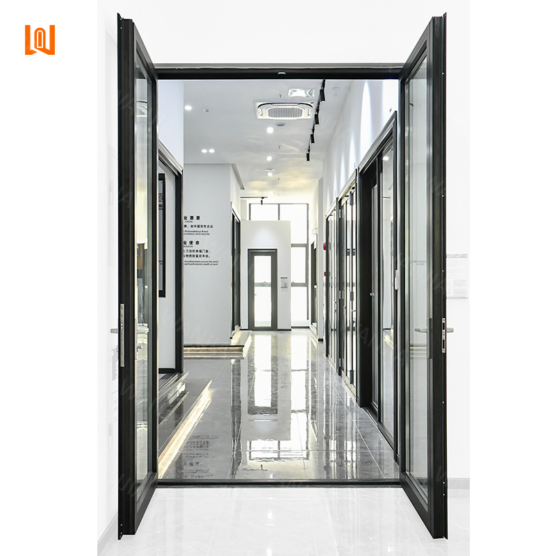 Exterior Home House Custom Front Entry Flush Doors Glass Aluminum French Doors