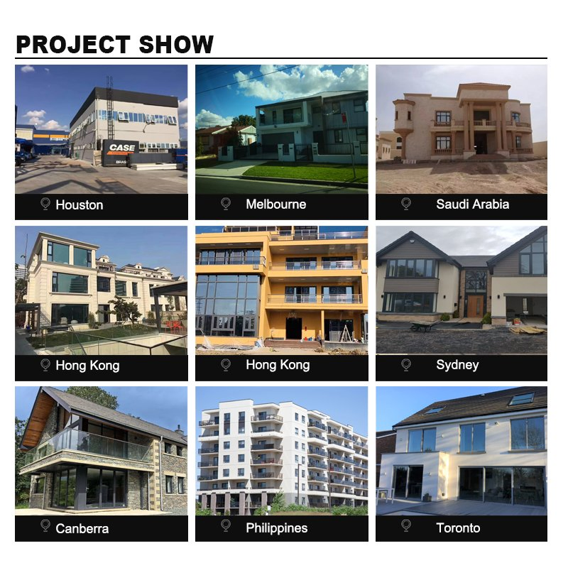 As2047 Certified Double-Glazed Hurricane-Impact Resistant Aluminum Sliding Window with Mosquito Net