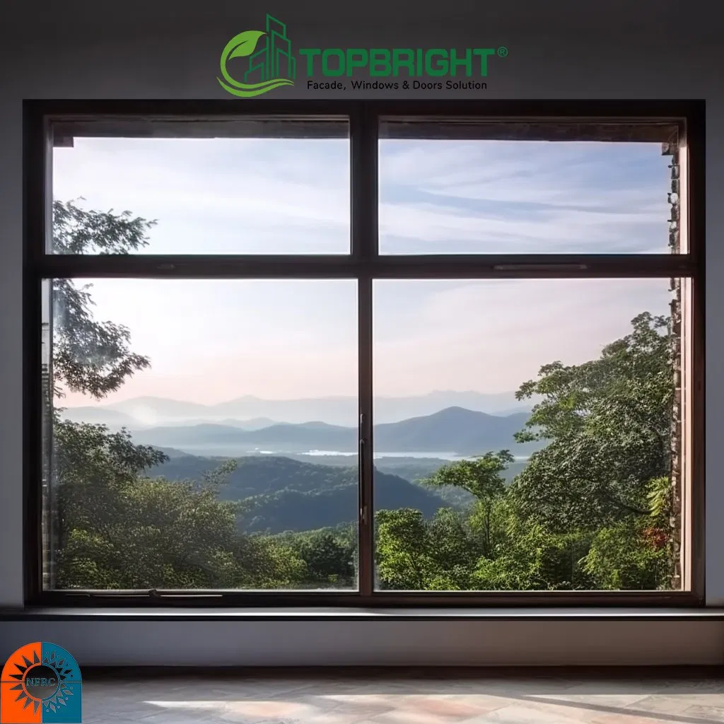 Custom Floor to Ceiling Window Double Large Glass View Fixed Glass Aluminum Picture Windows