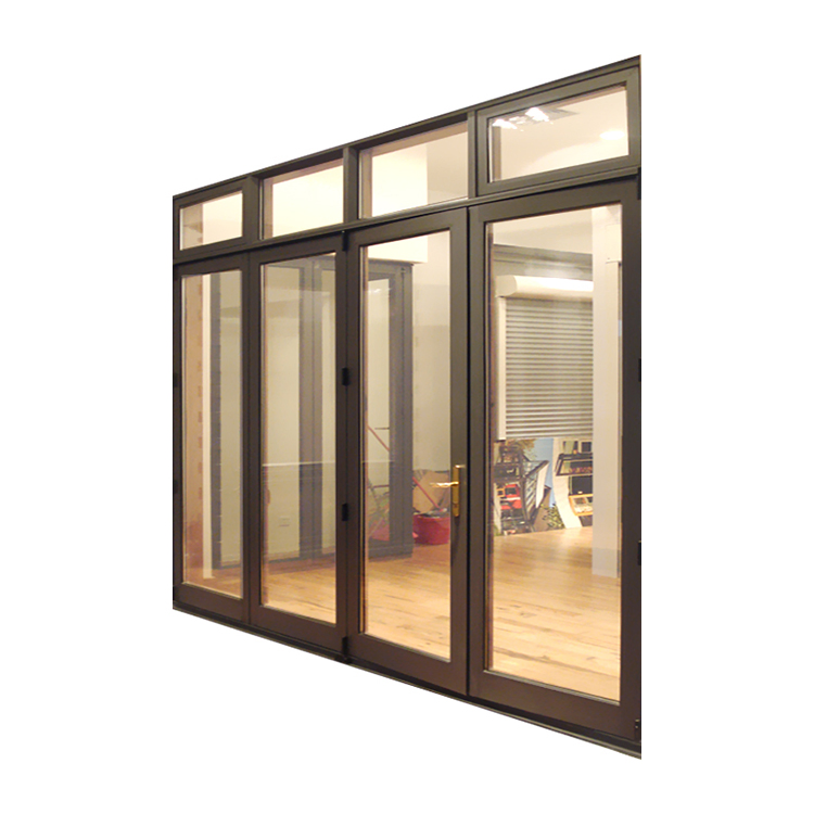 Exterior French Double Doors Laminated Safety Glass Aluminium Casement Door