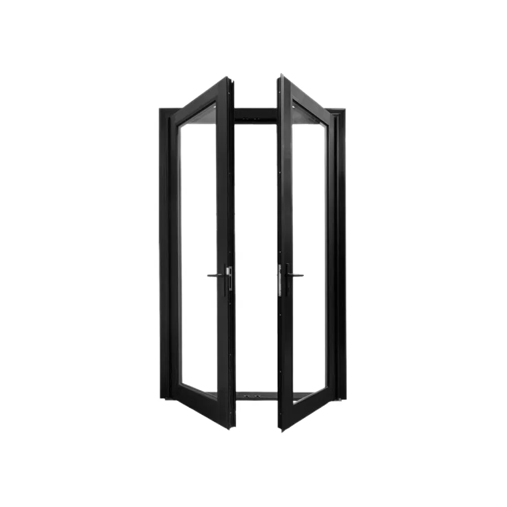 Minimalist Design Weatherproof Aluminum Alloy/Heat-Insulated Aluminum with Insulated Glass Casement Door for Entryway