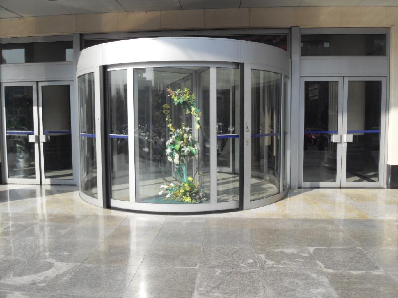 Automatic Commercial Shopfront Double Single Glass Revolving Door
