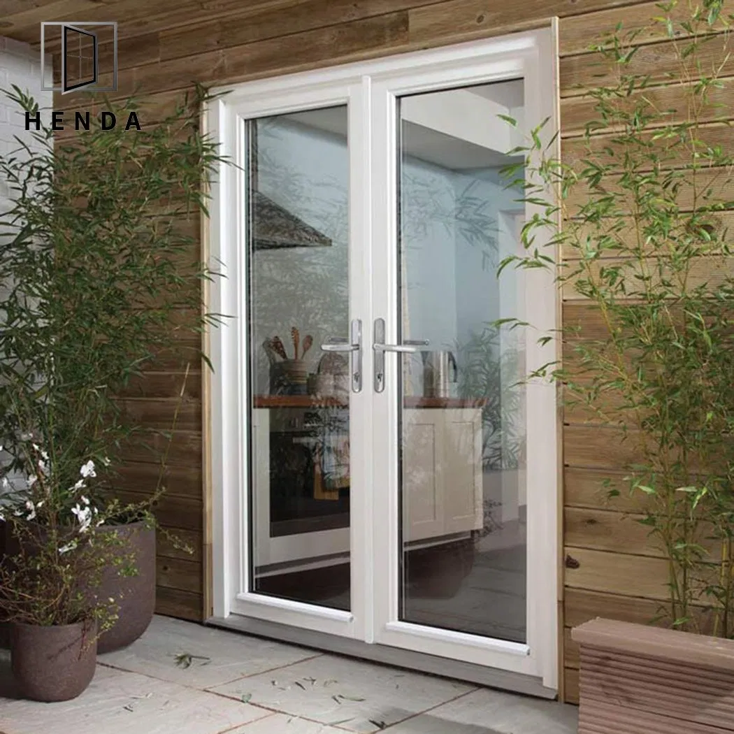 As2047 Nzs4211 Aluminium European Standard Double Panels Swing Style Exterior Interior French Double Aluminum Door