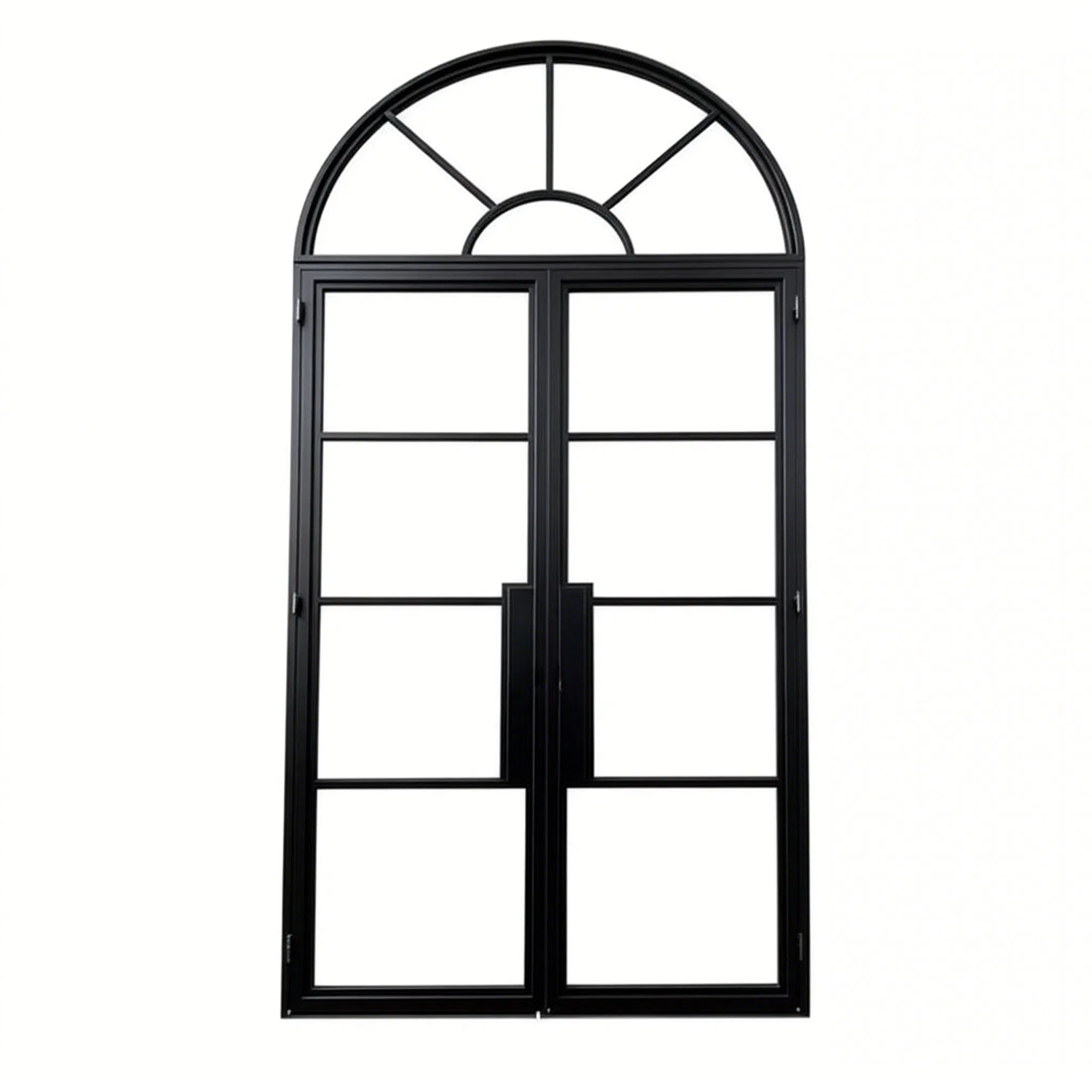 Elegant Thermal Break Aluminum Crittall-Style Curved Doors for Modern Spaces