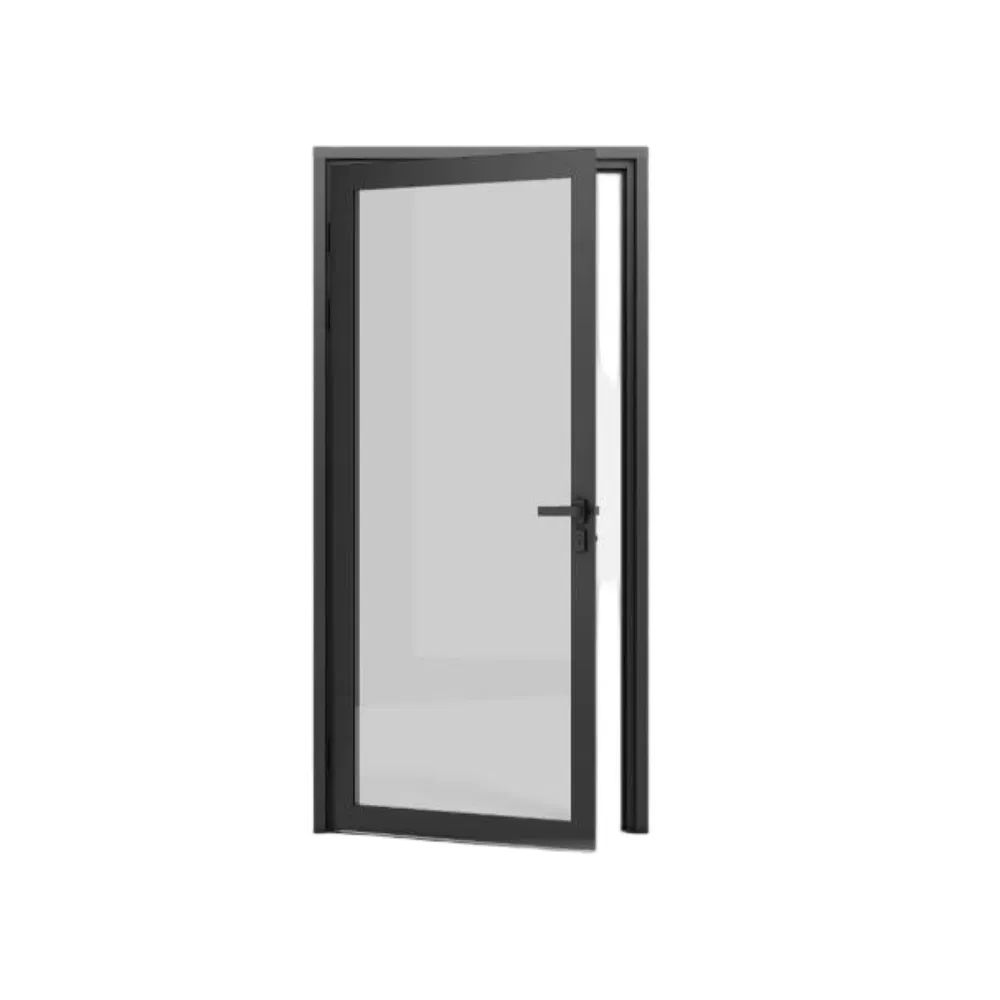 Minimalist Design Weatherproof Aluminum Alloy/Heat-Insulated Aluminum with Insulated Glass Casement Door for Entryway